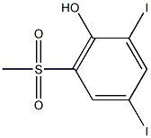 2,4-diiodo-6-(methylsulfonyl)benzenol 化学構造式