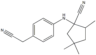 1-[4-(cyanomethyl)anilino]-2,4,4-trimethylcyclopentane-1-carbonitrile