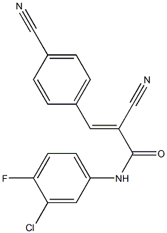 N1-(3-chloro-4-fluorophenyl)-2-cyano-3-(4-cyanophenyl)acrylamide|