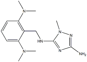 N5-[2,6-di(dimethylamino)benzyl]-1-methyl-1H-1,2,4-triazole-3,5-diamine Structure