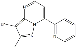 3-bromo-2-methyl-7-(2-pyridinyl)pyrazolo[1,5-a]pyrimidine,,结构式