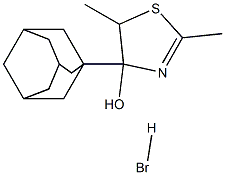 4-(1-adamantyl)-2,5-dimethyl-4,5-dihydro-1,3-thiazol-4-ol hydrobromide 化学構造式