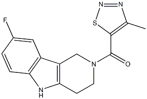 (8-fluoro-2,3,4,5-tetrahydro-1H-pyrido[4,3-b]indol-2-yl)(4-methyl-1,2,3-thiadiazol-5-yl)methanone Structure