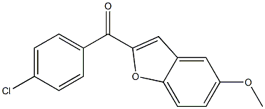 (4-chlorophenyl)(5-methoxybenzo[b]furan-2-yl)methanone,,结构式