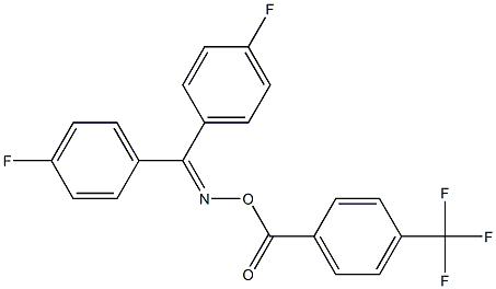 N-[bis(4-fluorophenyl)methylene]-N-{[4-(trifluoromethyl)benzoyl]oxy}amine Struktur