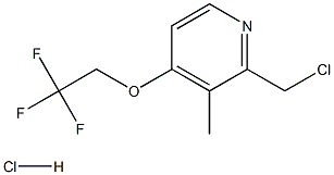 2-chlorommethyl-3-methyl-4(2,2,2-trifluoroethoxy)pyridine HCL Structure