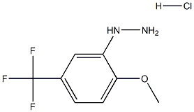 (2-methoxy-5-(trifluoromethyl)phenyl)hydrazine hydrochloride Struktur