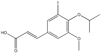 (E)-3-(3-iodo-4-isopropoxy-5-methoxyphenyl)acrylic acid Structure