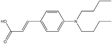 (E)-3-(4-(dibutylamino)phenyl)acrylic acid 化学構造式