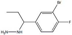 1-(1-(3-bromo-4-fluorophenyl)propyl)hydrazine Struktur