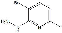 1-(3-bromo-6-methylpyridin-2-yl)hydrazine,,结构式