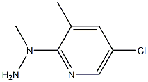 1-(5-chloro-3-methylpyridin-2-yl)-1-methylhydrazine,,结构式