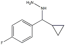 1-(cyclopropyl(4-fluorophenyl)methyl)hydrazine 化学構造式