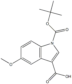 1-(tert-butoxycarbonyl)-5-methoxy-1H-indole-3-carboxylic acid Structure