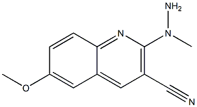 2-(1-methylhydrazinyl)-6-methoxyquinoline-3-carbonitrile Structure