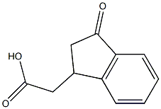2-(3-oxo-2,3-dihydro-1H-inden-1-yl)acetic acid Structure