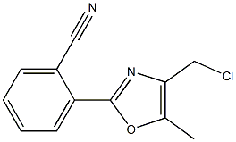 2-(4-(CHLOROMETHYL)-5-METHYLOXAZOL-2-YL)BENZONITRILE,,结构式