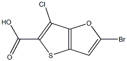 2-bromo-6-chlorothieno[3,2-b]furan-5-carboxylic acid,,结构式