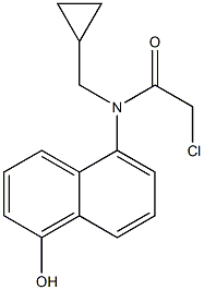 2-chloro-N-(cyclopropylmethyl)-N-(1-hydroxynaphthalen-5-yl)acetamide 结构式