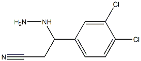 3-(3,4-dichlorophenyl)-3-hydrazinylpropanenitrile 结构式