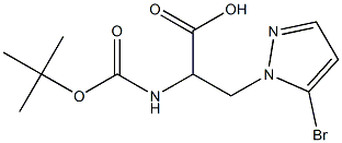 3-(5-bromo-1H-pyrazol-1-yl)-2-(tert-butoxycarbonylamino)propanoic acid Structure