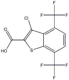 3-chloro-4,7-bis(trifluoromethyl)benzo[b]thiophene-2-carboxylic acid