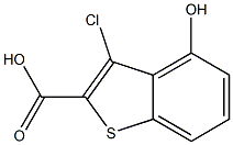 3-chloro-4-hydroxybenzo[b]thiophene-2-carboxylic acid,,结构式