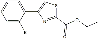 4-(2-BROMO-PHENYL)-THIAZOLE-2-CARBOXYLIC ACID ETHYL ESTER 结构式