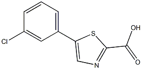 5-(3-chlorophenyl)thiazole-2-carboxylic acid Struktur