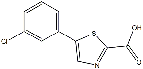 5-(3-chlorophenyl)thiazole-2-carboxylic acid,,结构式