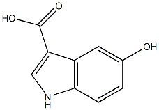5-hydroxy-1H-indole-3-carboxylic acid 化学構造式