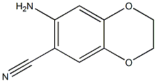 7-amino-2,3-dihydrobenzo[b][1,4]dioxine-6-carbonitrile 化学構造式