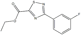 ethyl 3-(3-fluorophenyl)-1,2,4-thiadiazole-5-carboxylate,,结构式