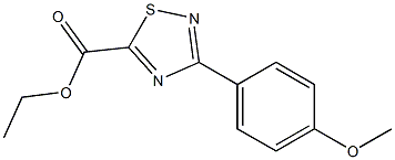 ethyl 3-(4-methoxyphenyl)-1,2,4-thiadiazole-5-carboxylate,,结构式