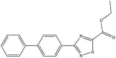 ethyl 3-(biphenyl-4-yl)-1,2,4-thiadiazole-5-carboxylate,,结构式