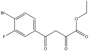 ethyl 4-(4-bromo-3-fluorophenyl)-2,4-dioxobutanoate 化学構造式