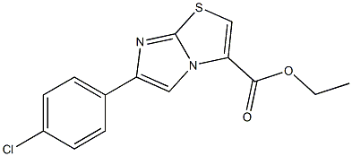 ETHYL 6-(4-CHLOROPHENYL)IMIDAZO[2,1-B][1,3]THIAZOLE-3-CARBOXYLATE 结构式