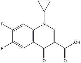 1-Cyclopropyl-1,4-dihydro-6,7-difluoro-4-oxoquinoline-3-carboxylic acid,,结构式