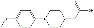 2-(1-(4-methoxyphenyl)piperidin-4-yl)acetic acid Structure