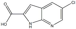 5-chloro-1H-pyrrolo[2,3-b]pyridine-2-carboxylicacid,,结构式