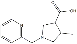 4-methyl-1-((pyridin-2-yl)methyl)pyrrolidine-3-carboxylic acid Structure