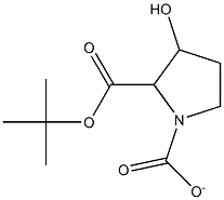Boc-3-hydroxypyrrolidine-1-carboxylate Struktur