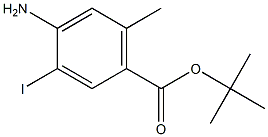 Tert-butyl (4-amino-3-iodo-6-methyl)benzoate, 结构式