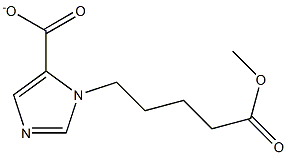 1-(5-methoxy-5-oxopentyl)-1H-imidazole-5-carboxylate 结构式