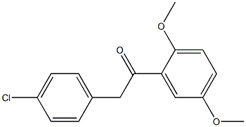 2-(4-chlorophenyl)-1-(2,5-dimethoxyphenyl)ethanone Struktur