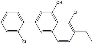 5-chloro-2-(2-chlorophenyl)-6-ethylquinazolin-4-ol Structure