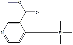 methyl 4-(2-(trimethylsilyl)ethynyl)nicotinate 结构式