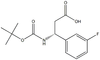(R)-3-N-Boc-amino-3-(3-fluoro-phenyl)-propionic acid Structure