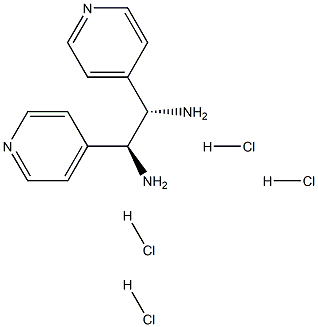 (S,S)-1,2-二(4-吡啶)-1,2-乙二胺四盐酸盐,,结构式