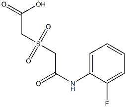 ({2-[(2-fluorophenyl)amino]-2-oxoethyl}sulfonyl)acetic acid Struktur